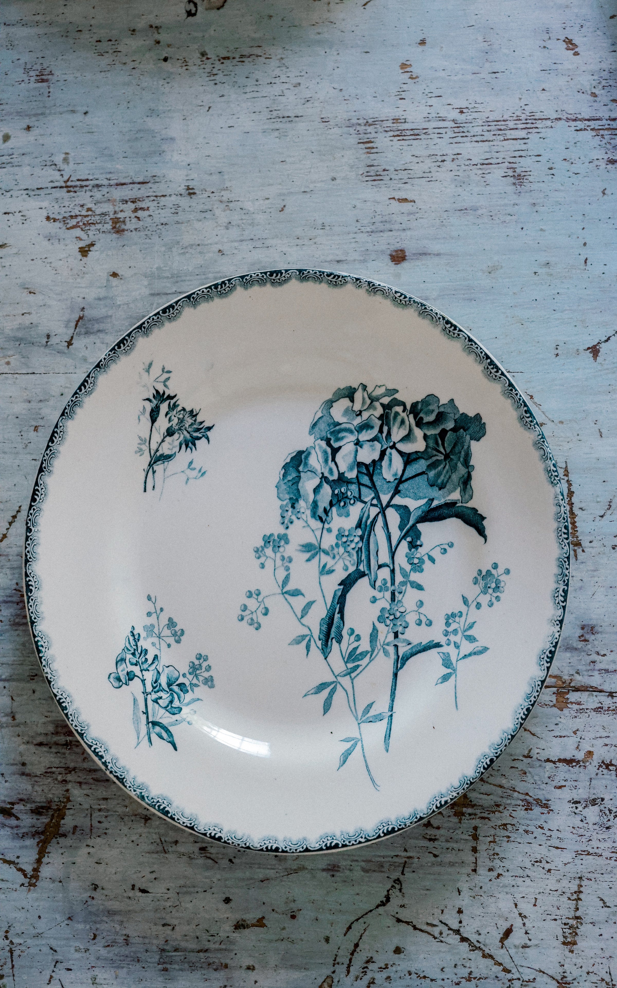 Set of Three Vintage French Stoneware Plates
