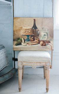 Vintage French Oil Painting on Canvas