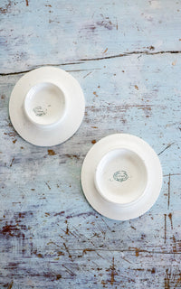 One Petite  Vintage French Stoneware Cake Stand