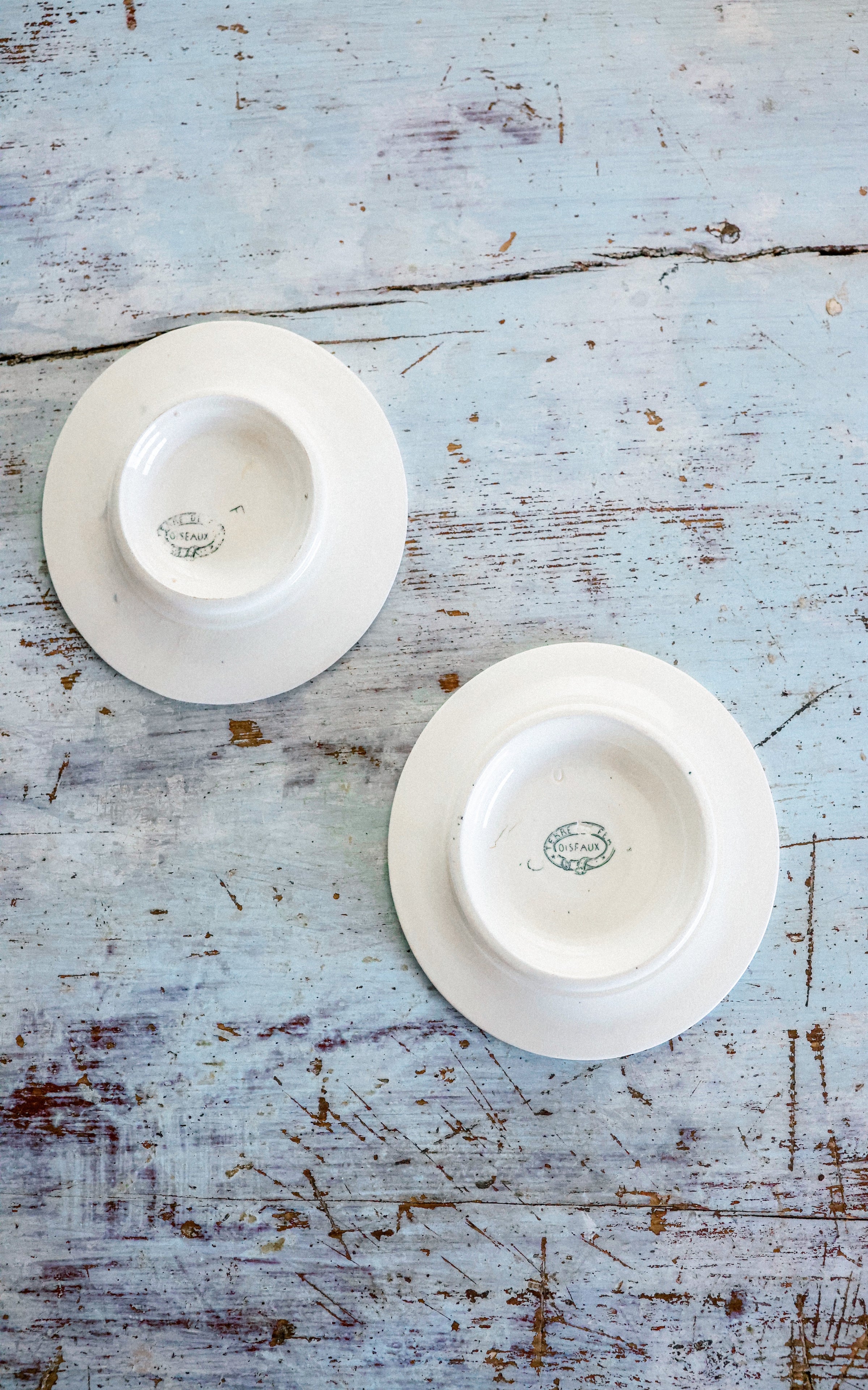 One Petite  Vintage French Stoneware Cake Stand