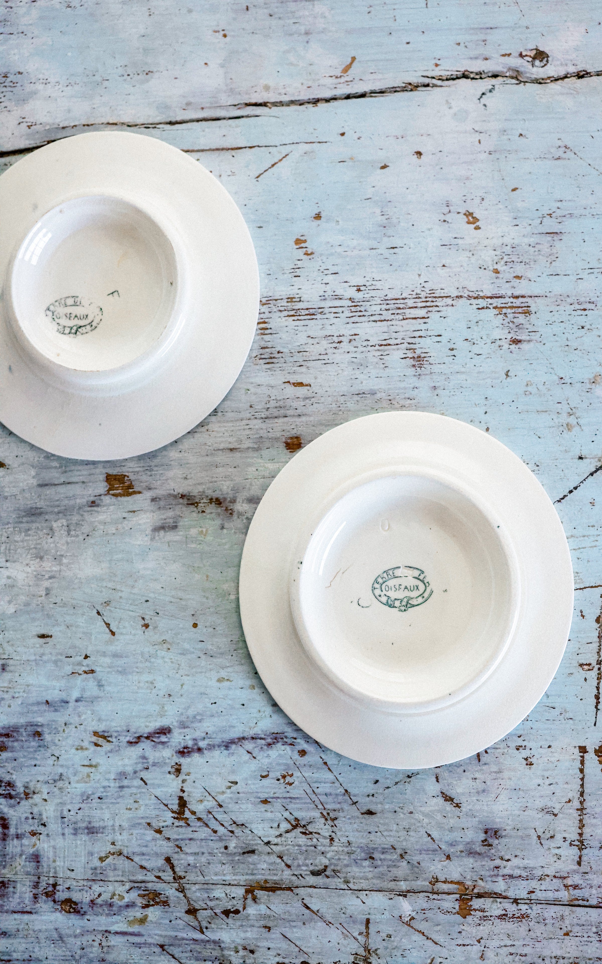 One Petite  Vintage French Stoneware Cake Stand