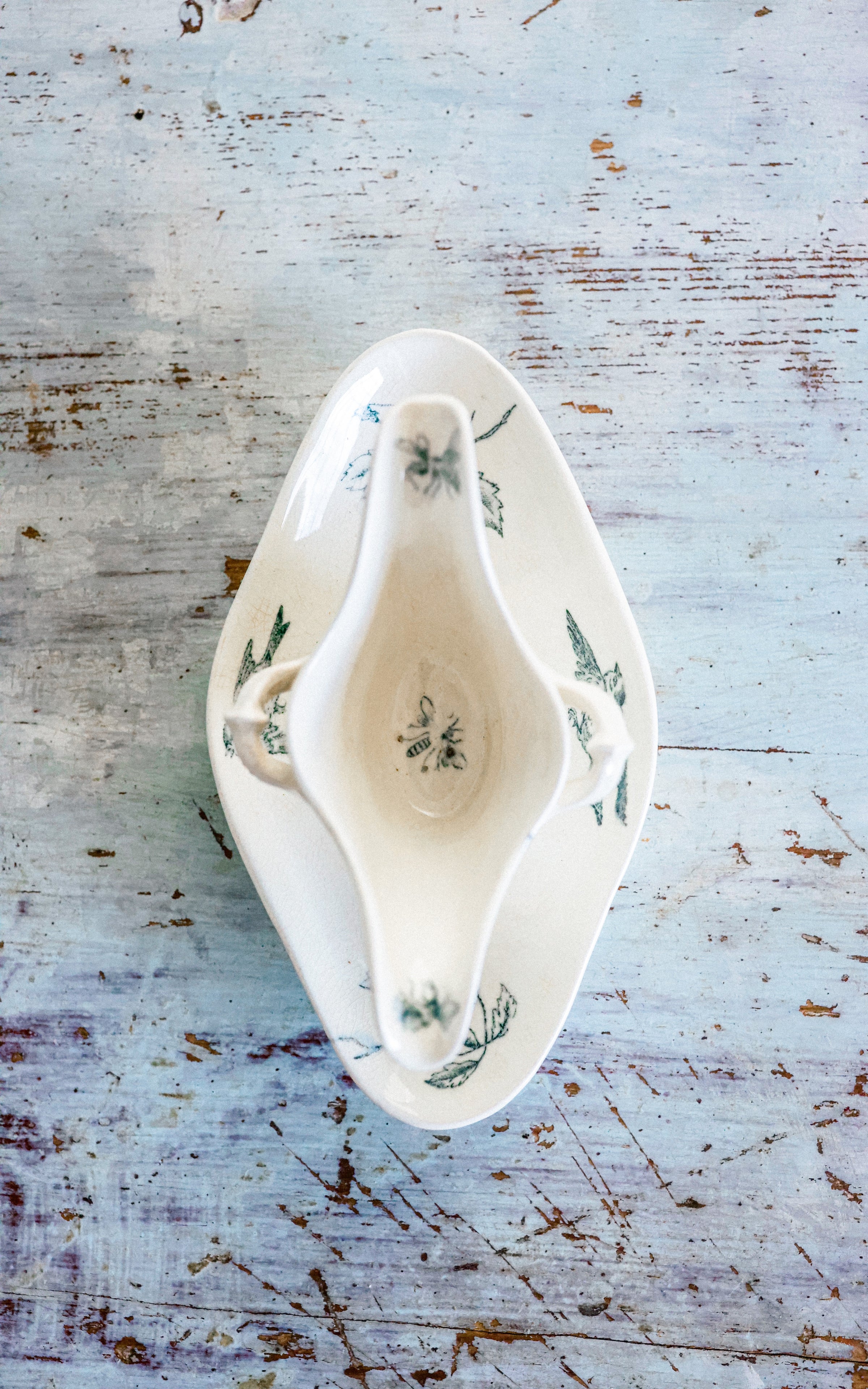 Petite French Stoneware Sauce Boat