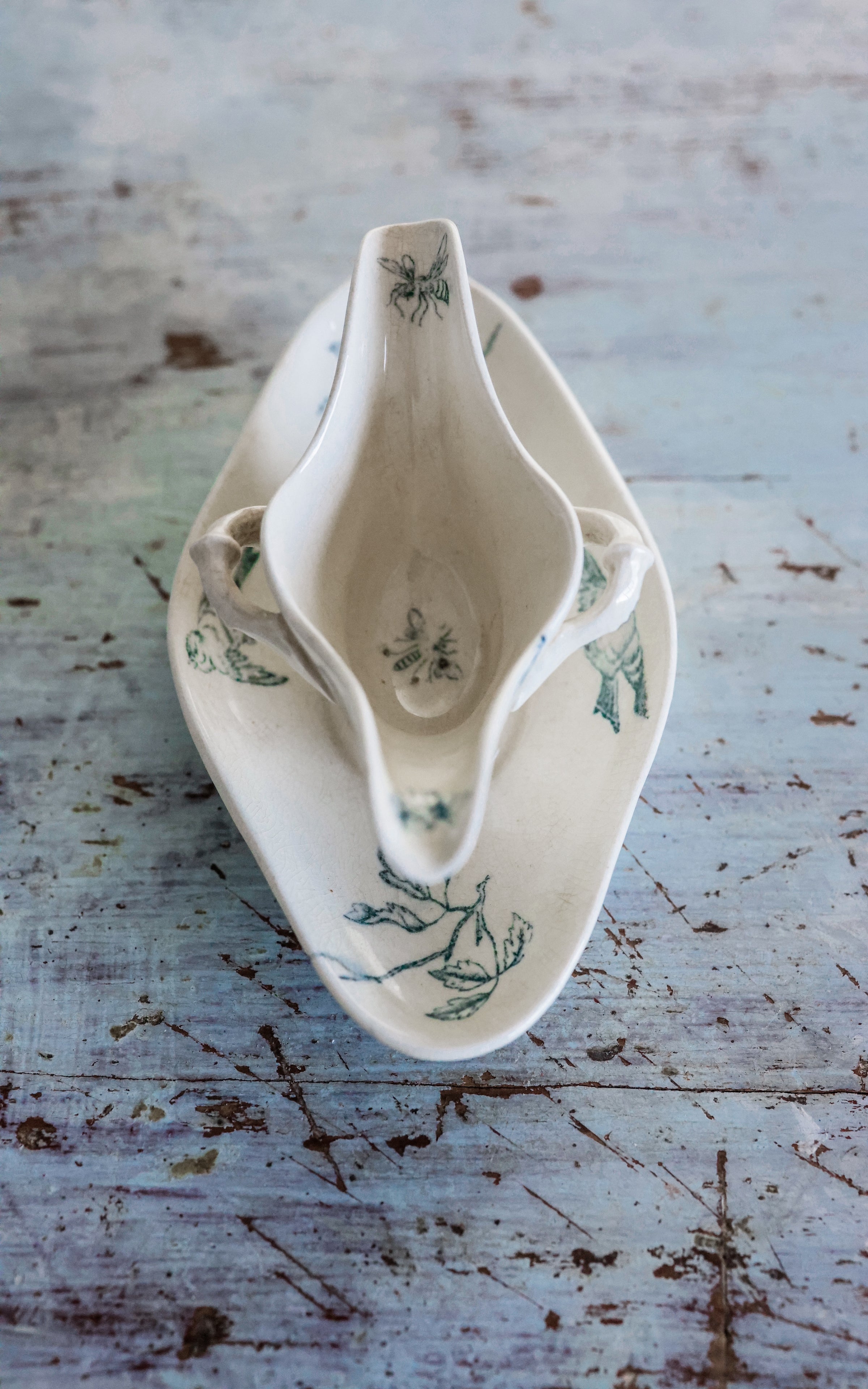 Petite French Stoneware Sauce Boat