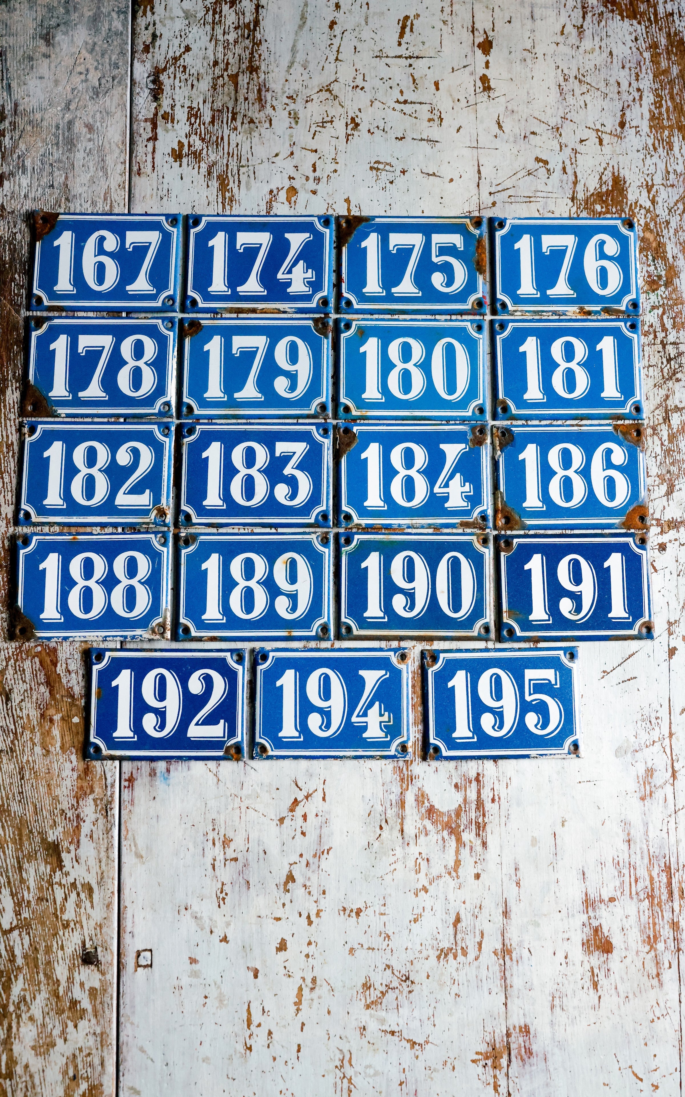 Vintage French Enamelware Number