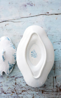 Vintage French Transferware Sauce Boat