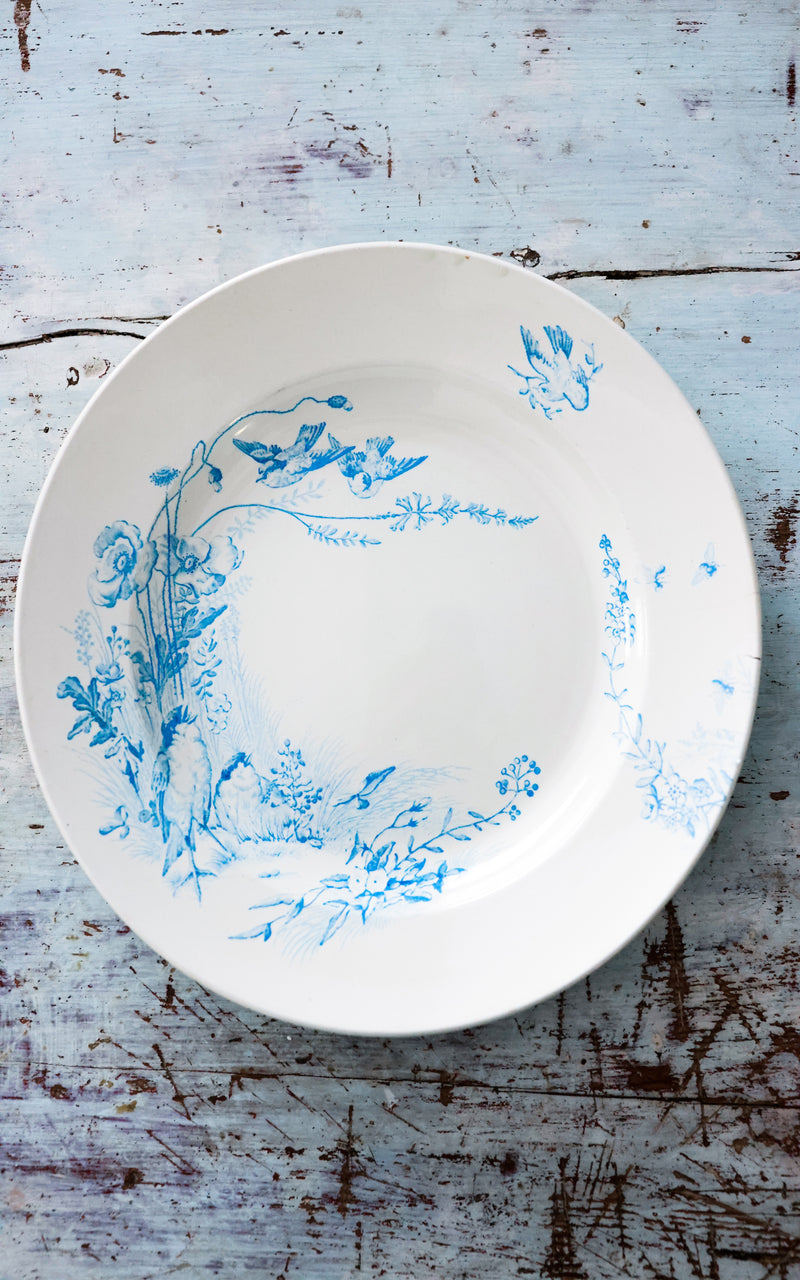 Large Vintage French Ironstone Plate