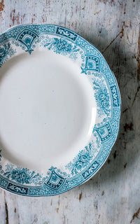 One Vintage French Stoneware Plate