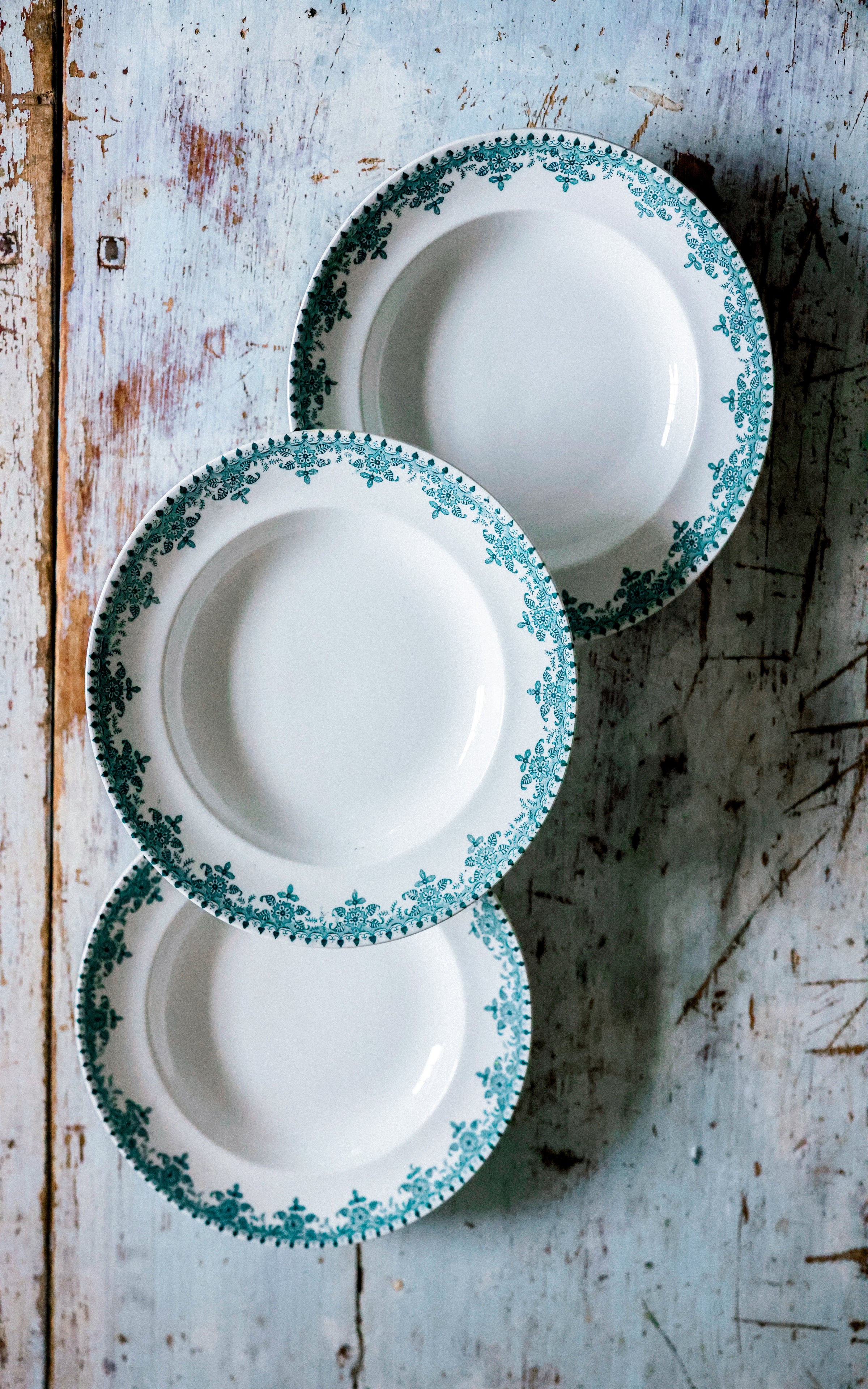 Set of Three Vintage French Stoneware Bowls
