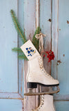 Vintage Children's Ice Skates & Swedish Post Card