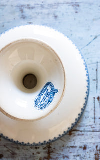 Vintage French Stoneware Compote