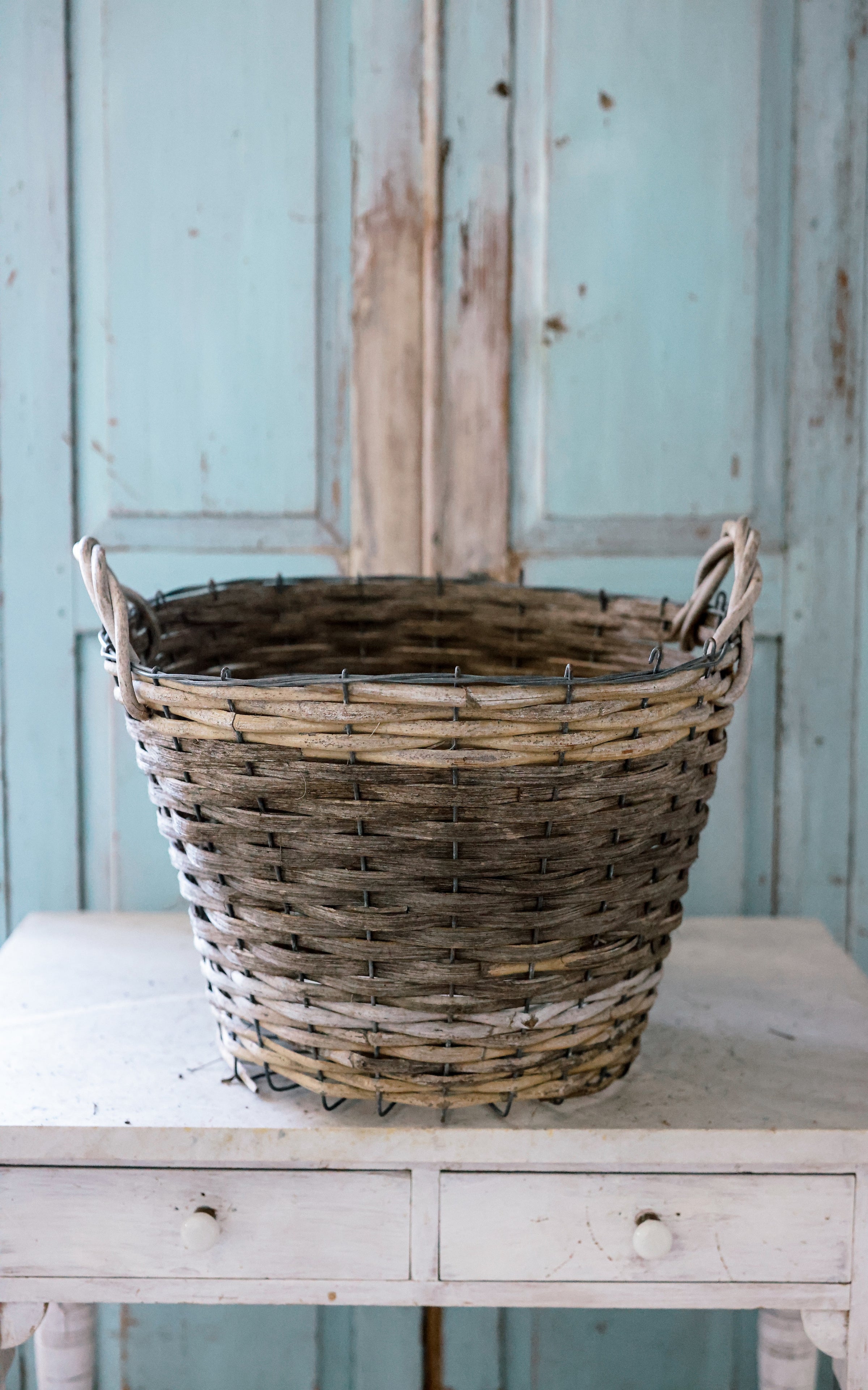 Vintage French Apple Basket