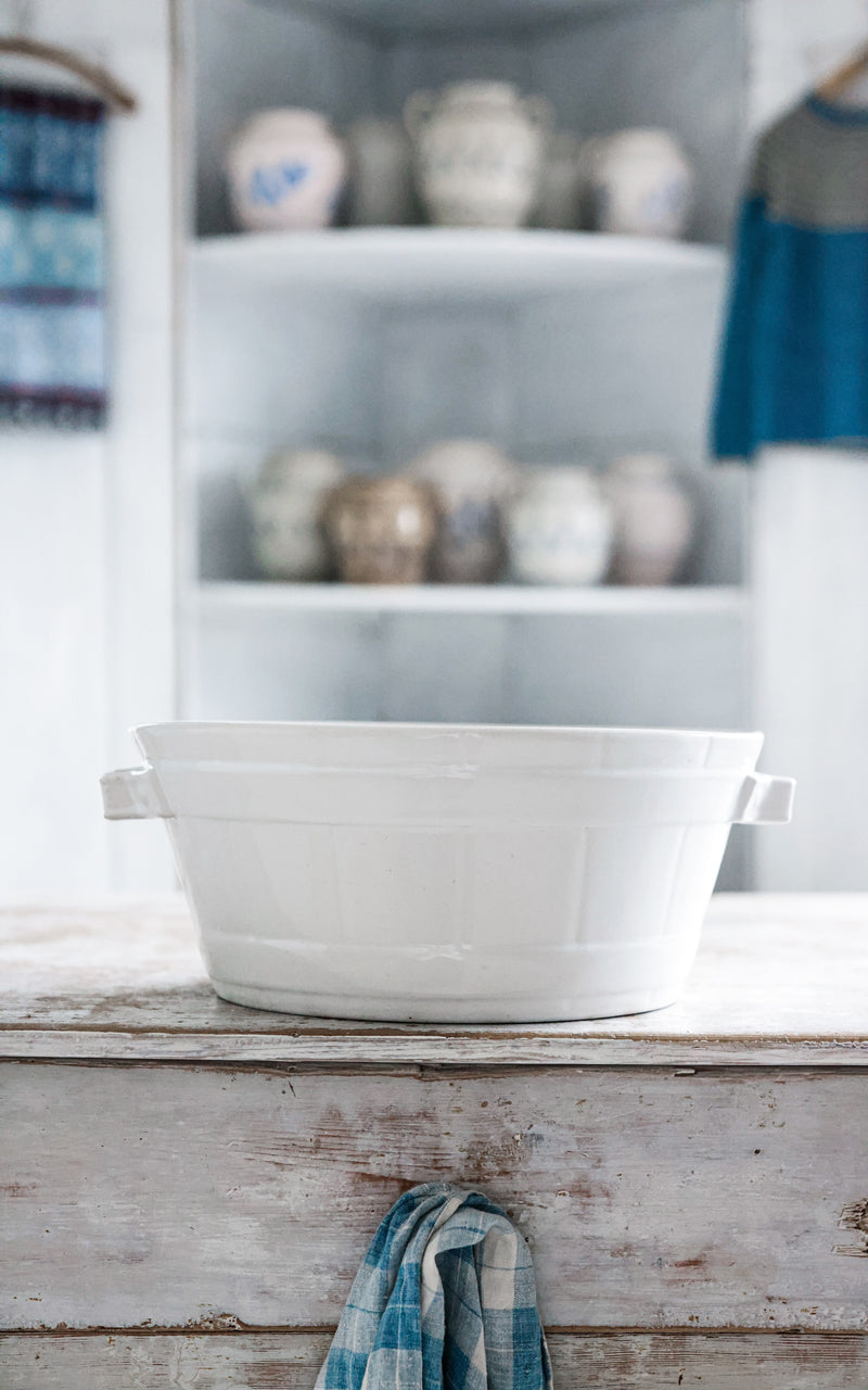 Vintage Belgian Ironstone Foot Bath