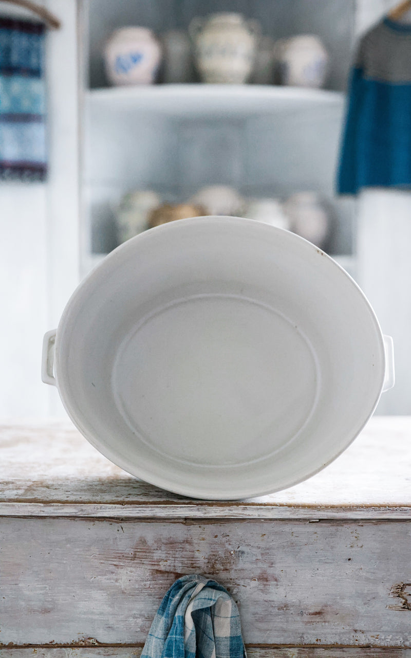 Vintage Belgian Ironstone Foot Bath