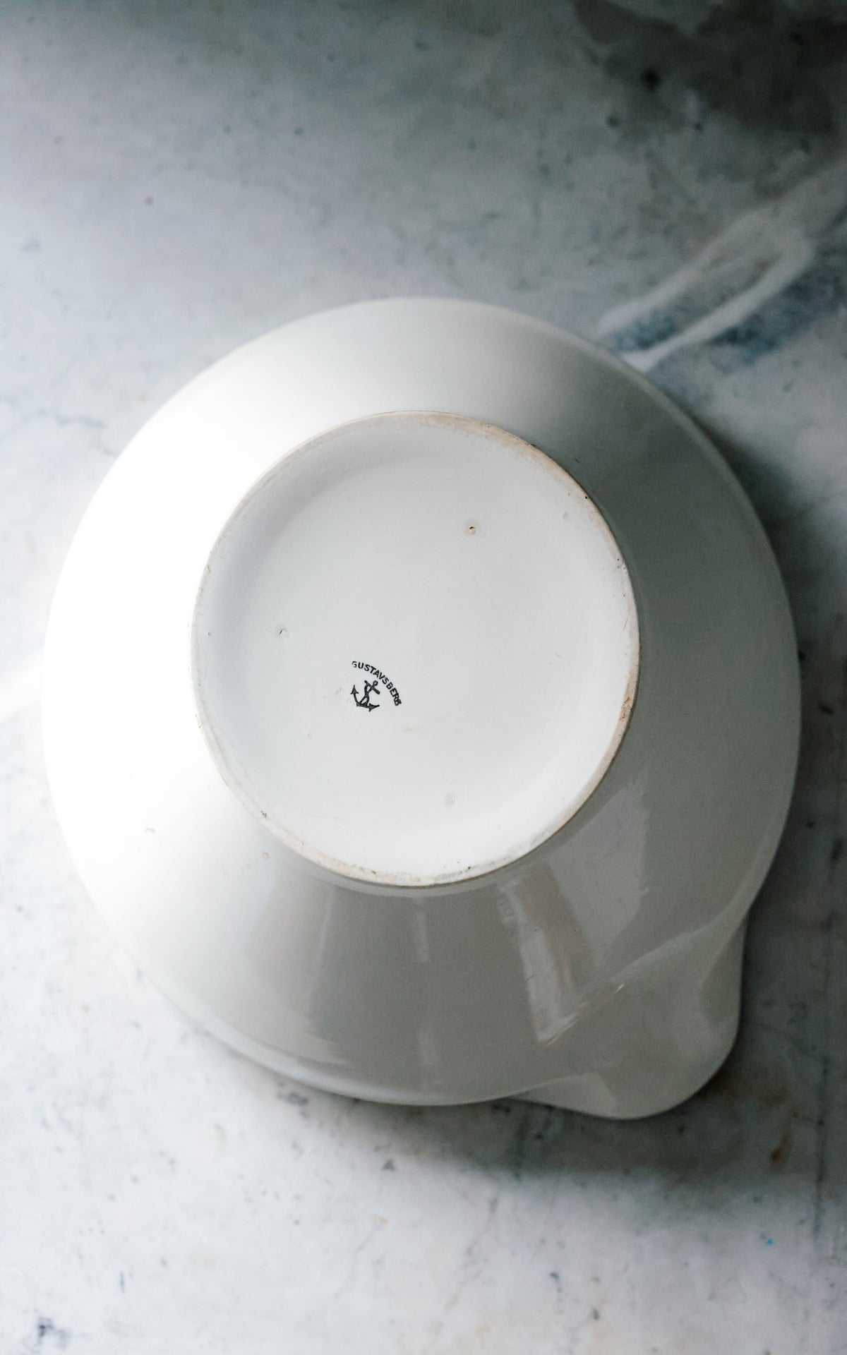 Vintage Swedish Stoneware Dairy Bowl