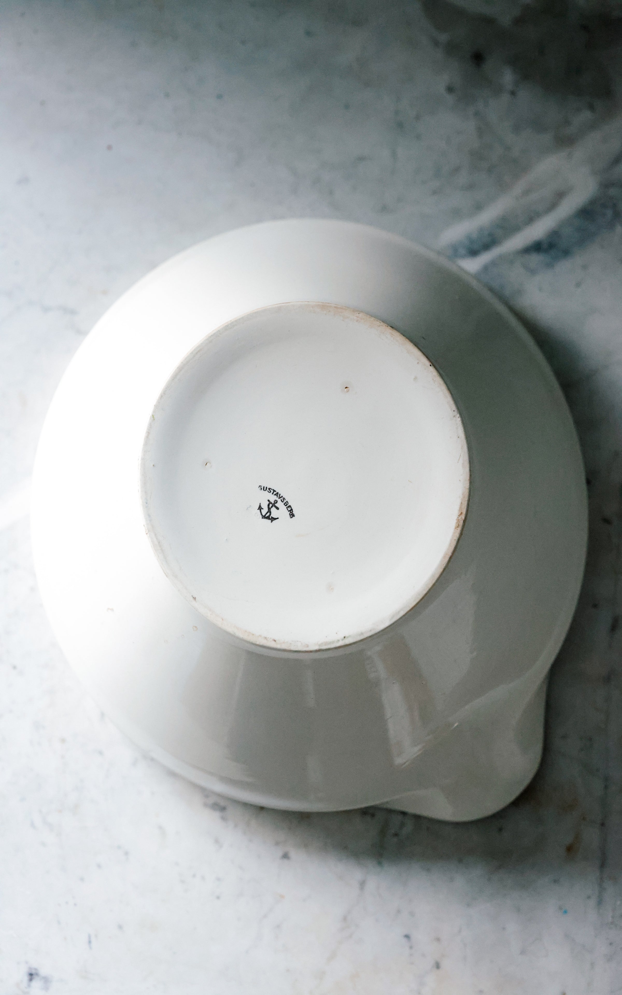 Vintage Swedish Stoneware Dairy Bowl