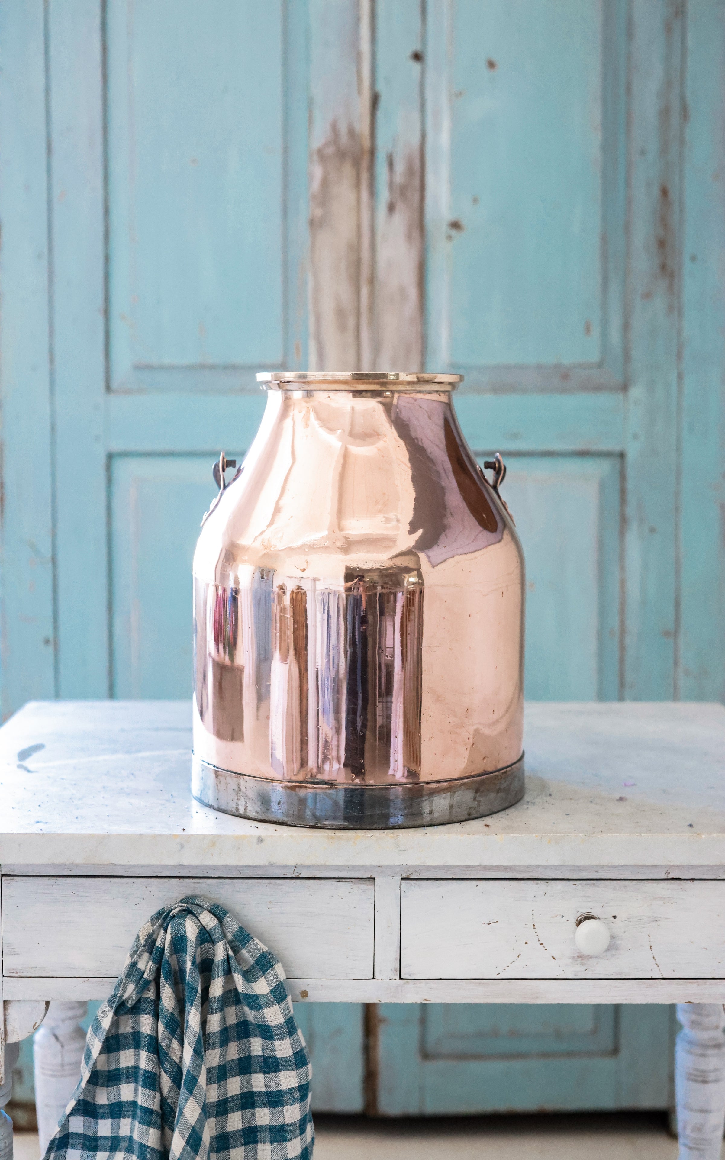 Vintage French Copper Milk Bucket
