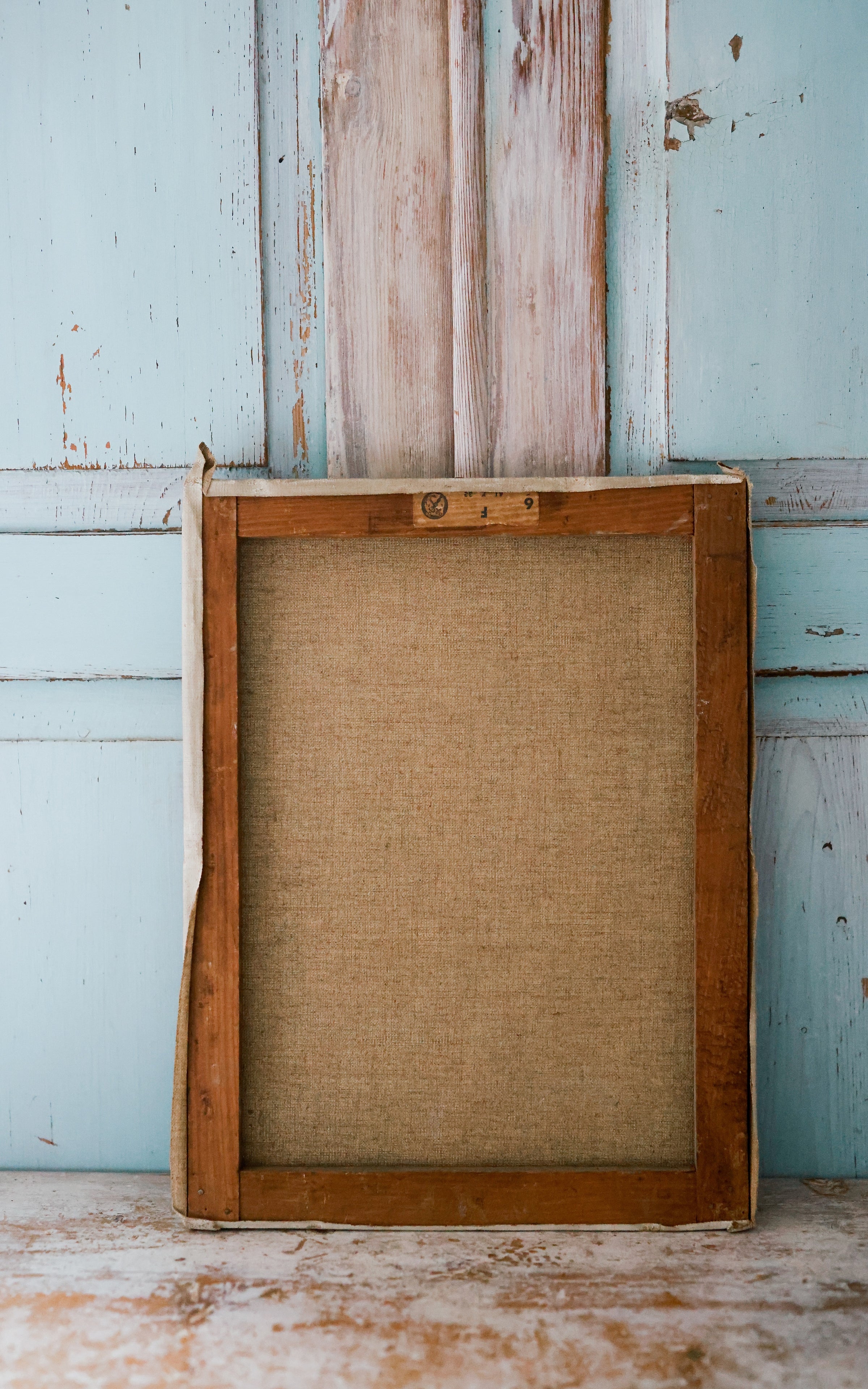 Vintage French Painting on Canvas