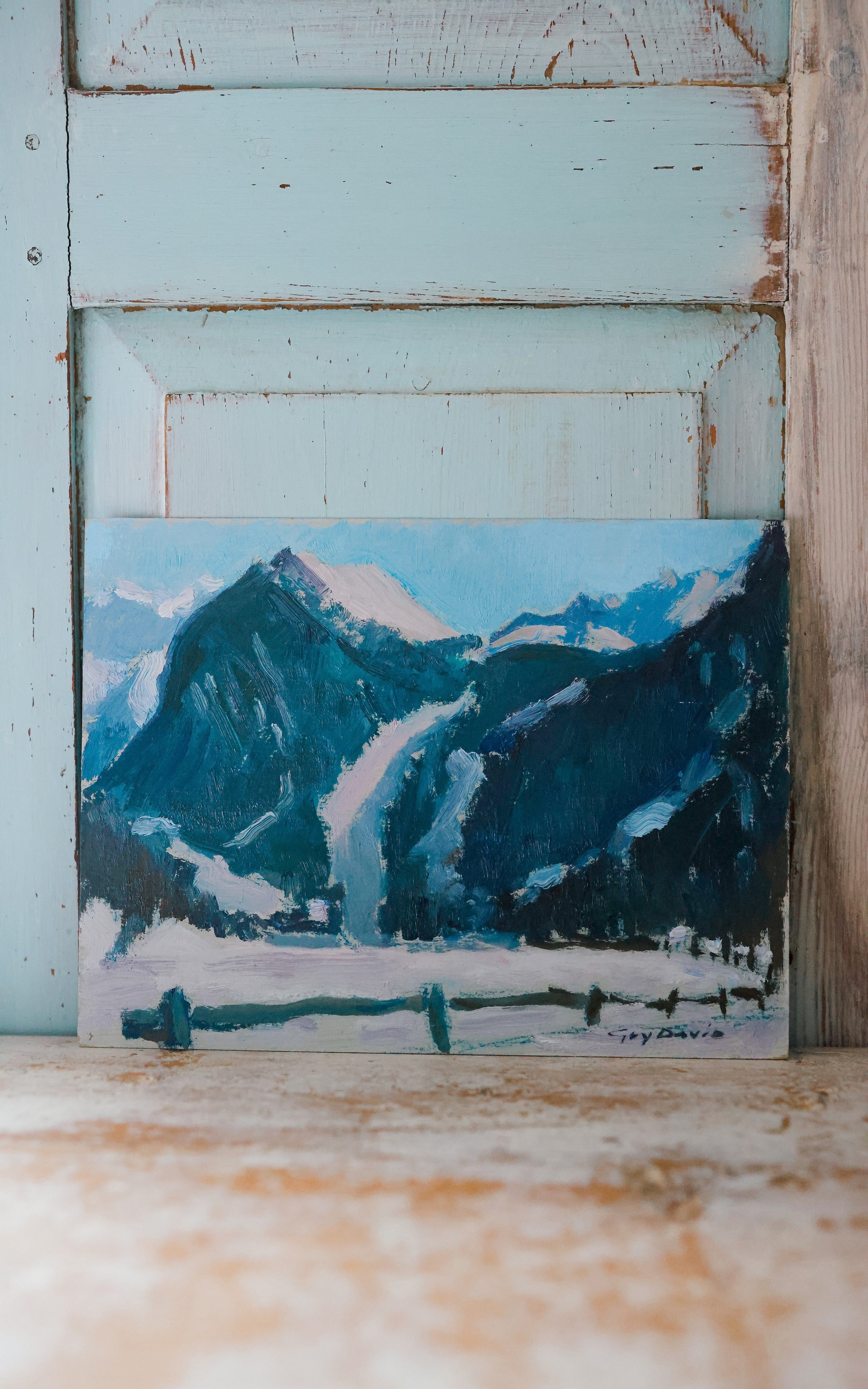 Vintage French Winter Painting