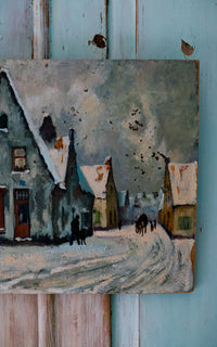 Vintage French Winter Painting