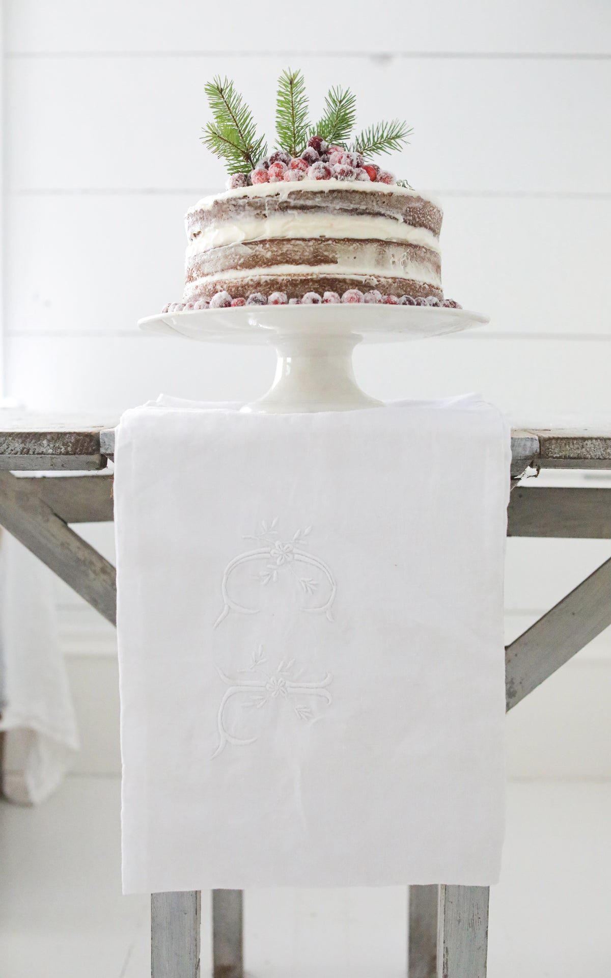 Vintage Stoneware Cake Stand