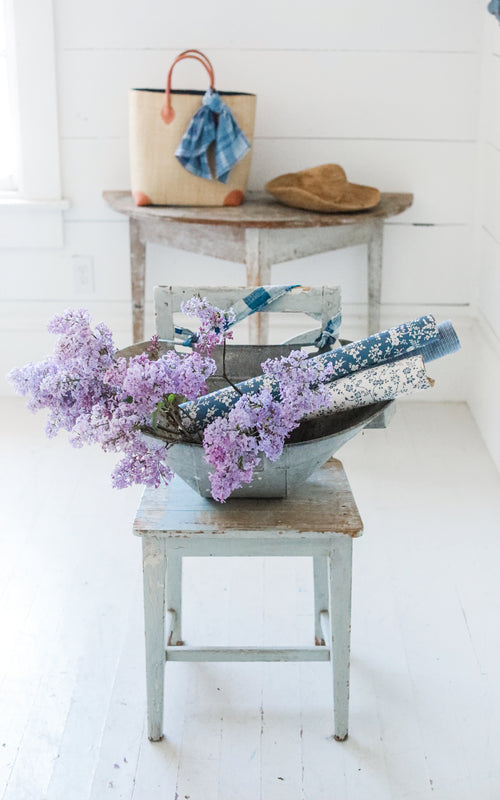 Vintage French Zinc Harvesting Bucket