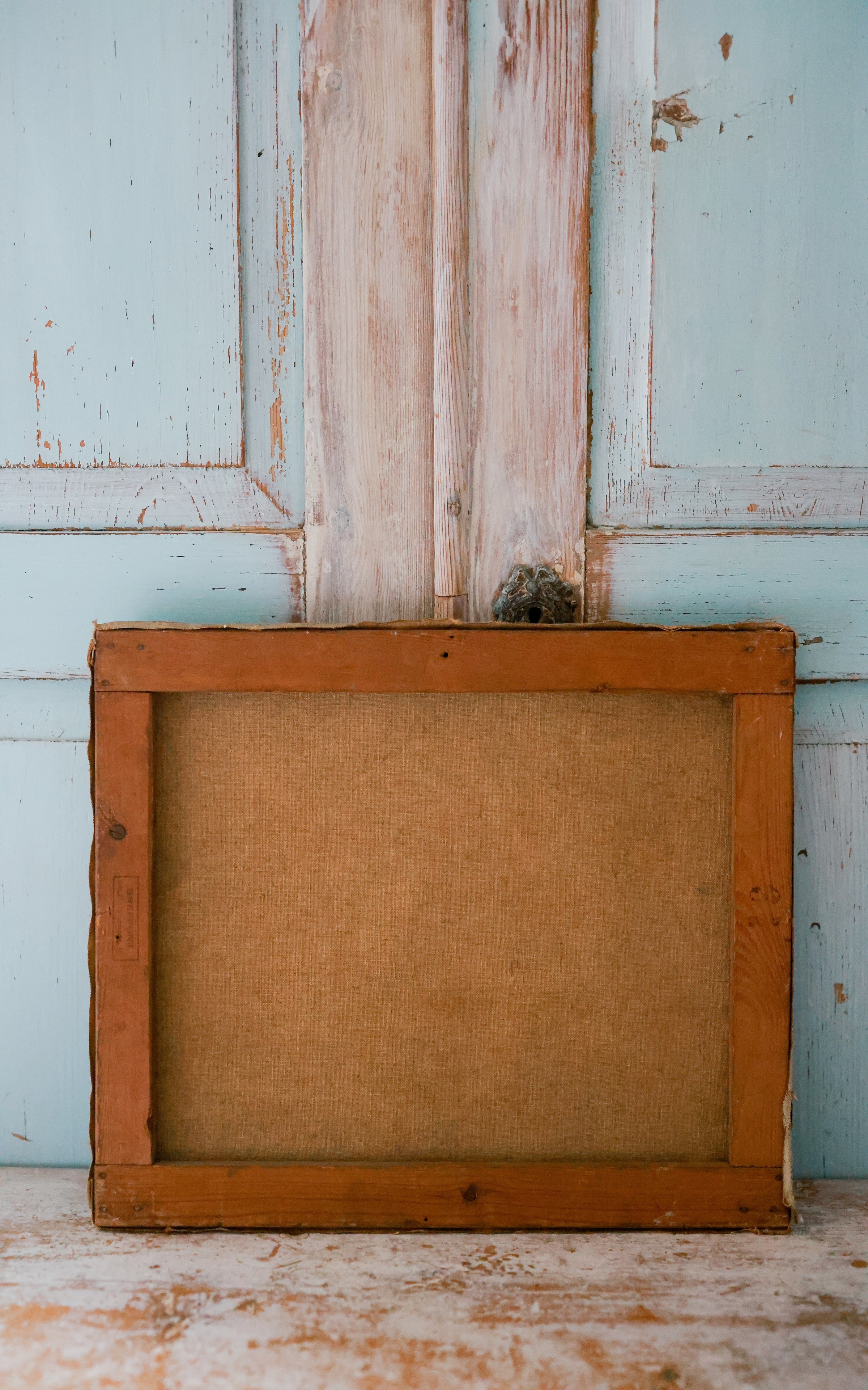 Vintage French Winter Wonderland Painting on Canvas