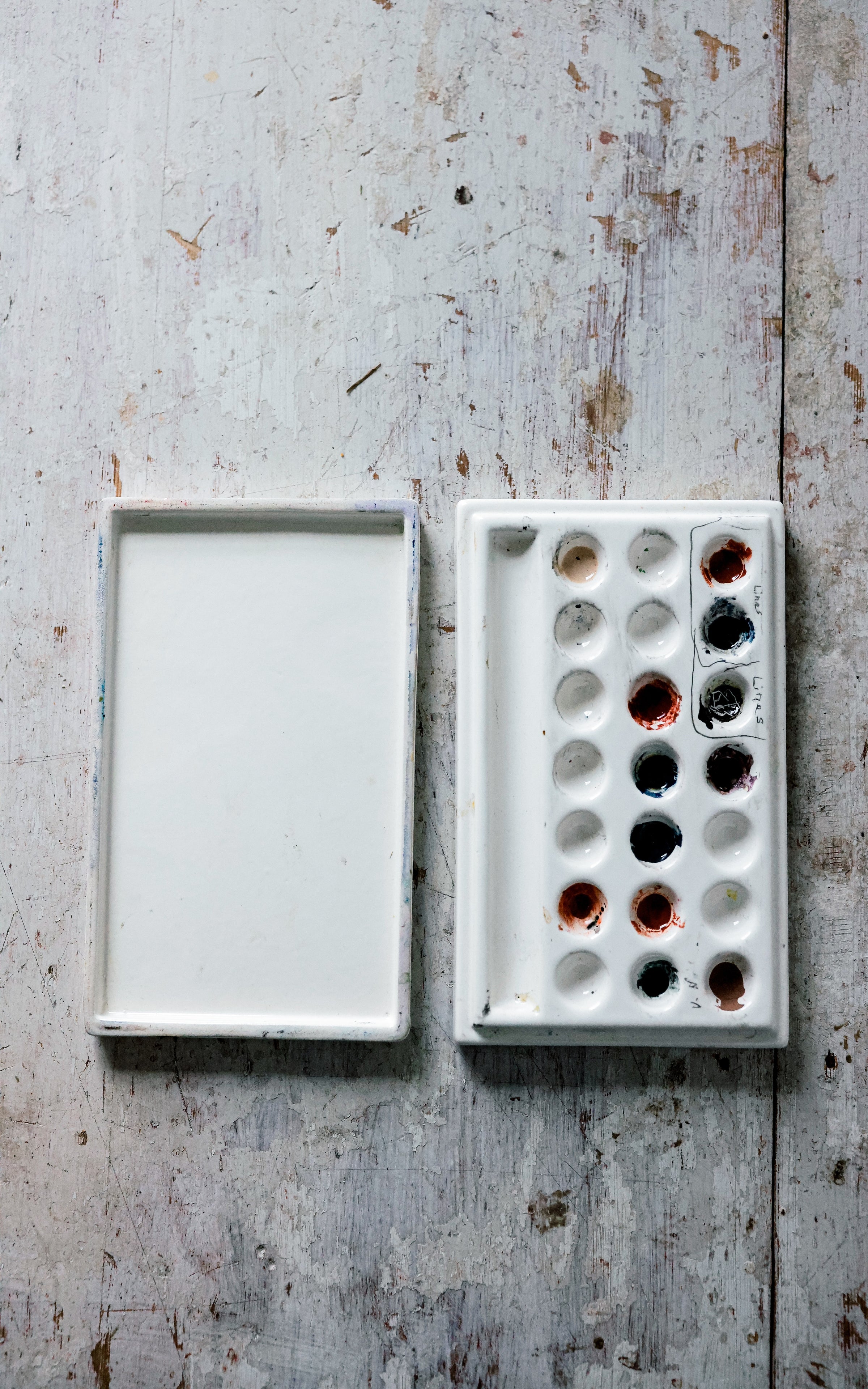 Vintage French Stoneware Artist Palette