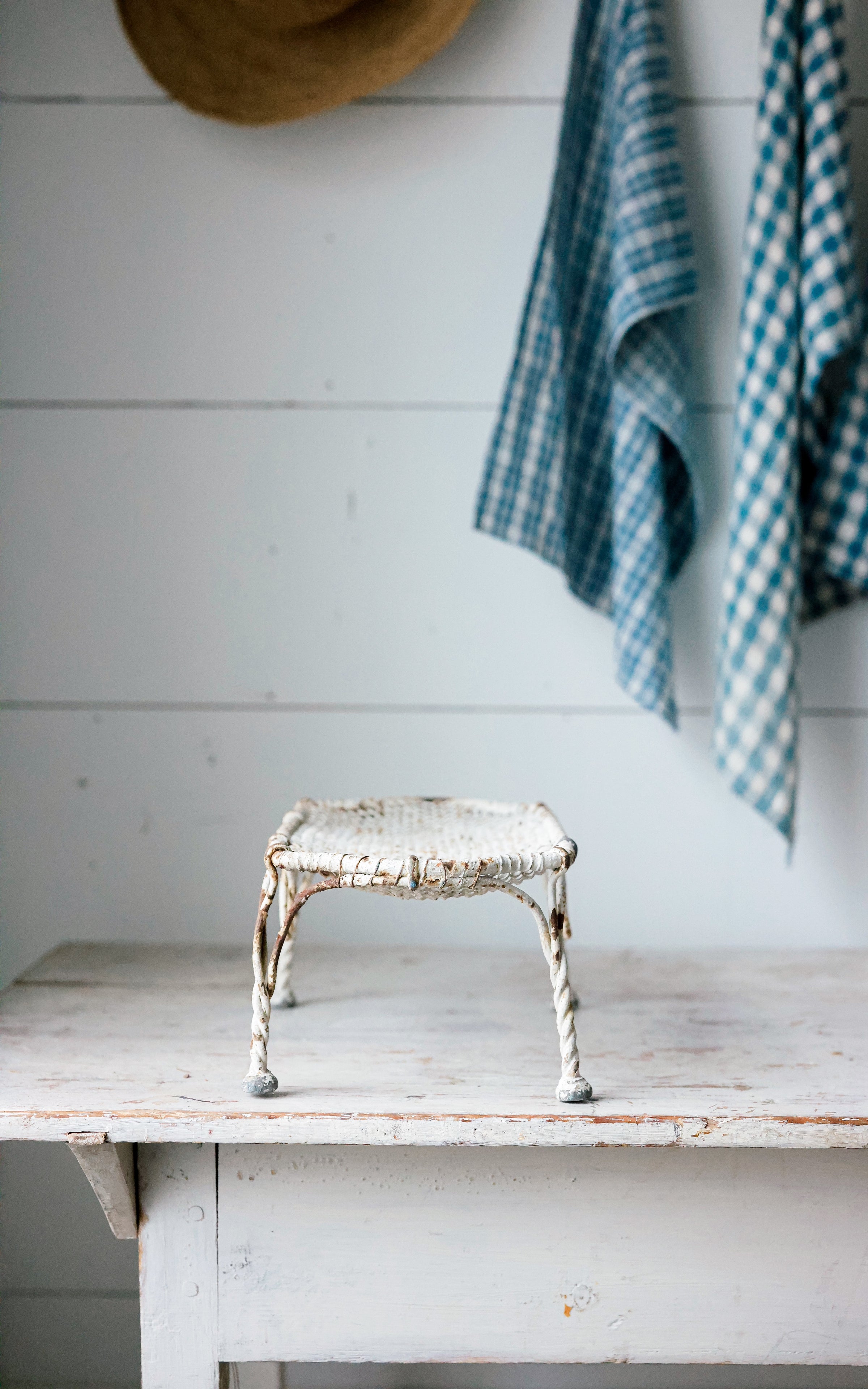 Vintage French Petite Stool