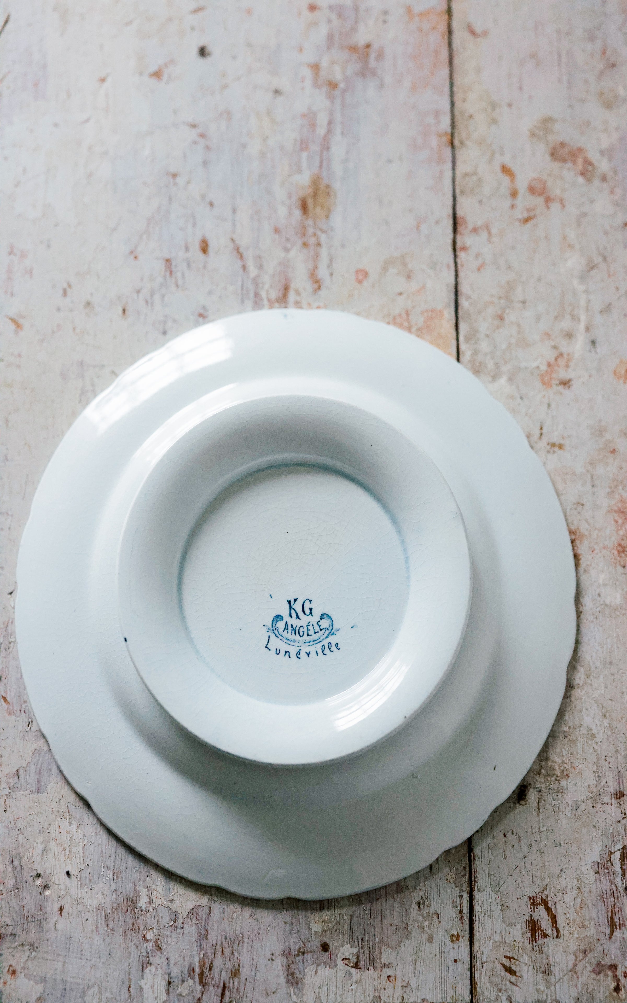 Vintage French Stoneware Cake Plate