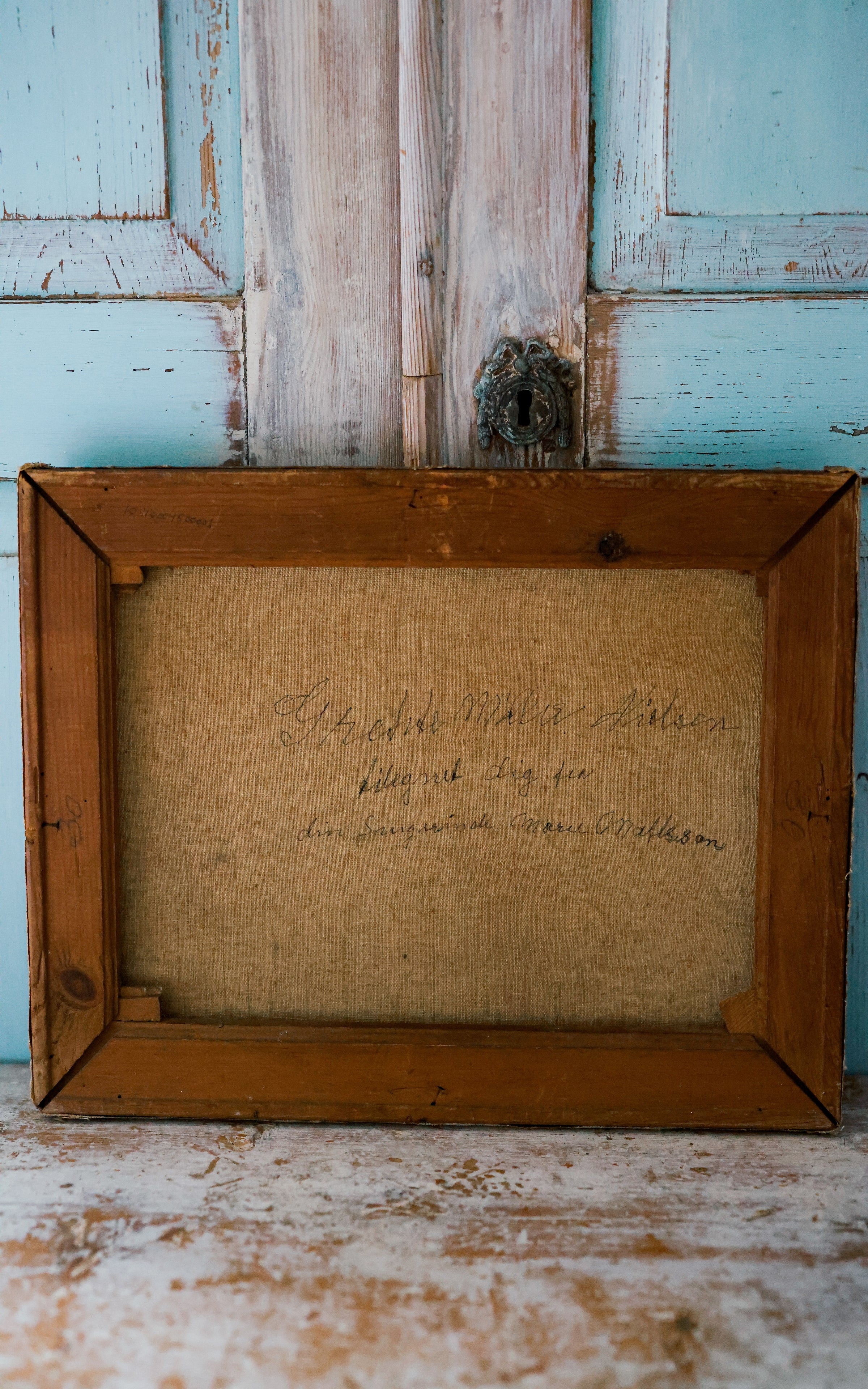 Vintage French Winter Village Painting