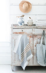 Belgian linen Ash Stripe Belgian Towel