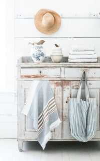Belgian linen Ash Stripe Belgian Towel