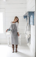 Harbour Gray Belgian Linen Apron
