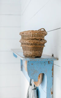 Petite Vintage French Champagne Basket