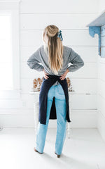 Dark Indigo French Textile Apron
