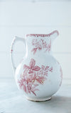 Vintage French Transferware Ironstone Pitcher