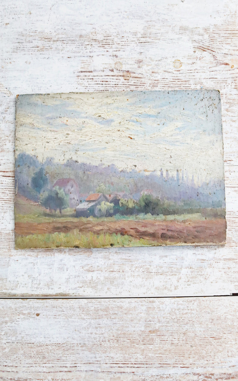 Vintage French Farm Painting